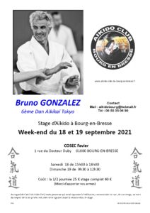 Stage Bruno Gonzalez 18 Septembre 2021 @ COSEC FAVIER