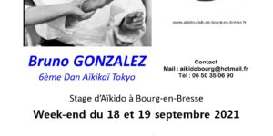 Affiche du stage de Bruno Gonzalez