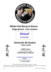 Stage Daoud 30 Octobre 2022 @ COSEC FAVIER