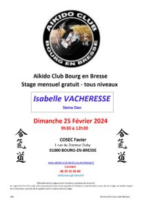 Stage Dimanche 25 Février 2024 Isabelle VACHERESSE 5D @ COSEC FAVIER