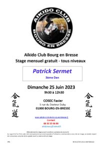 Stage Mensuel Dimanche 25 Juin 2023 Patrick Sermet 3D @ COSEC FAVIER