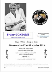 Stage Week-End 7-8 octobre 2023 Bruno Gonzalez 6D @ COSEC FAVIER